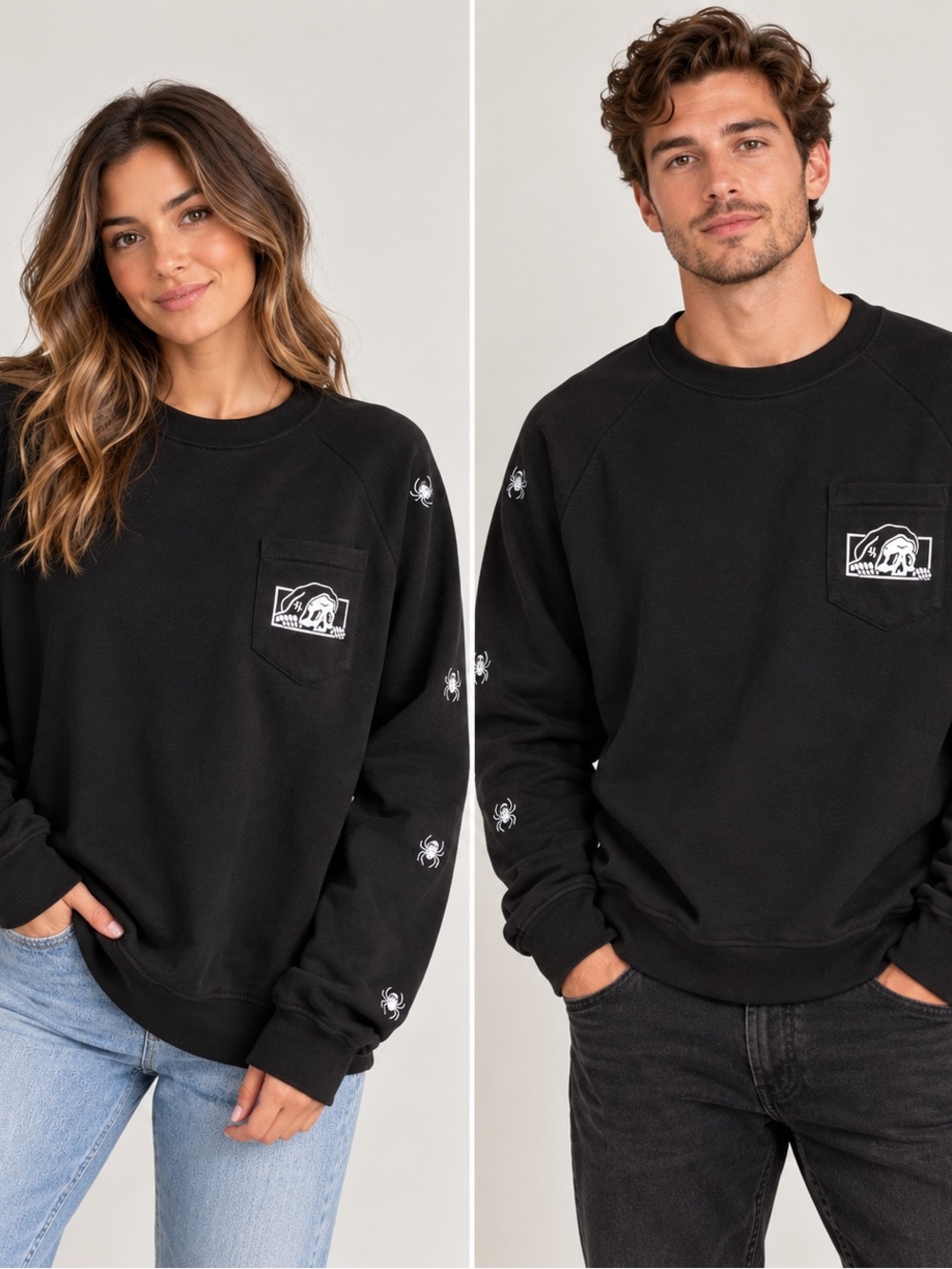 Lurking Class by Sketchy Tank Black Spider Crewneck Sweatshirt XL